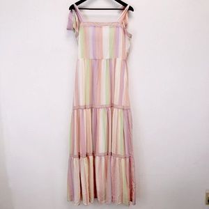 NWOT Love Colette  / Skyelyn Striped Maxi Dress stripe sundress size L